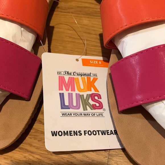 Muk Luks floral strap sandals nwt size 8 - Picture 3 of 5
